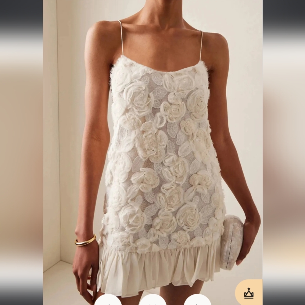 White Ruffled Tiered Slip Dress